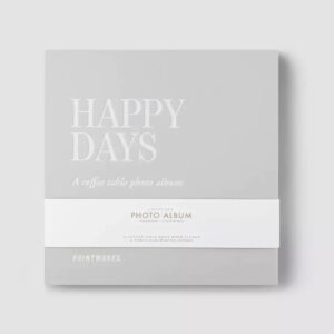 A coffee table photo album - Happy days white