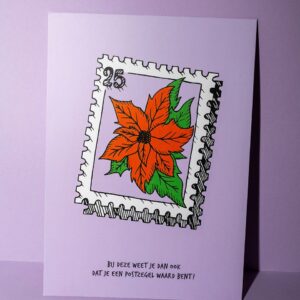 Norbert the Creative Cards - Postzegel kerstroos